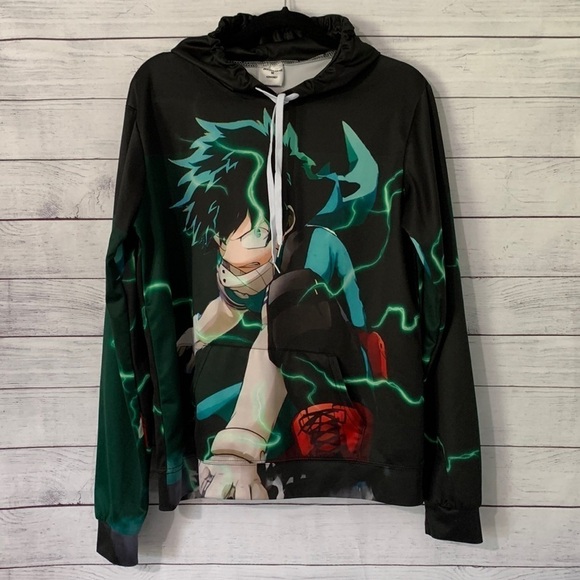 EUC Rare Zootop Bear My Hero Academia  Midoriya Izuku Hoodie - Unisex - Picture 1 of 6